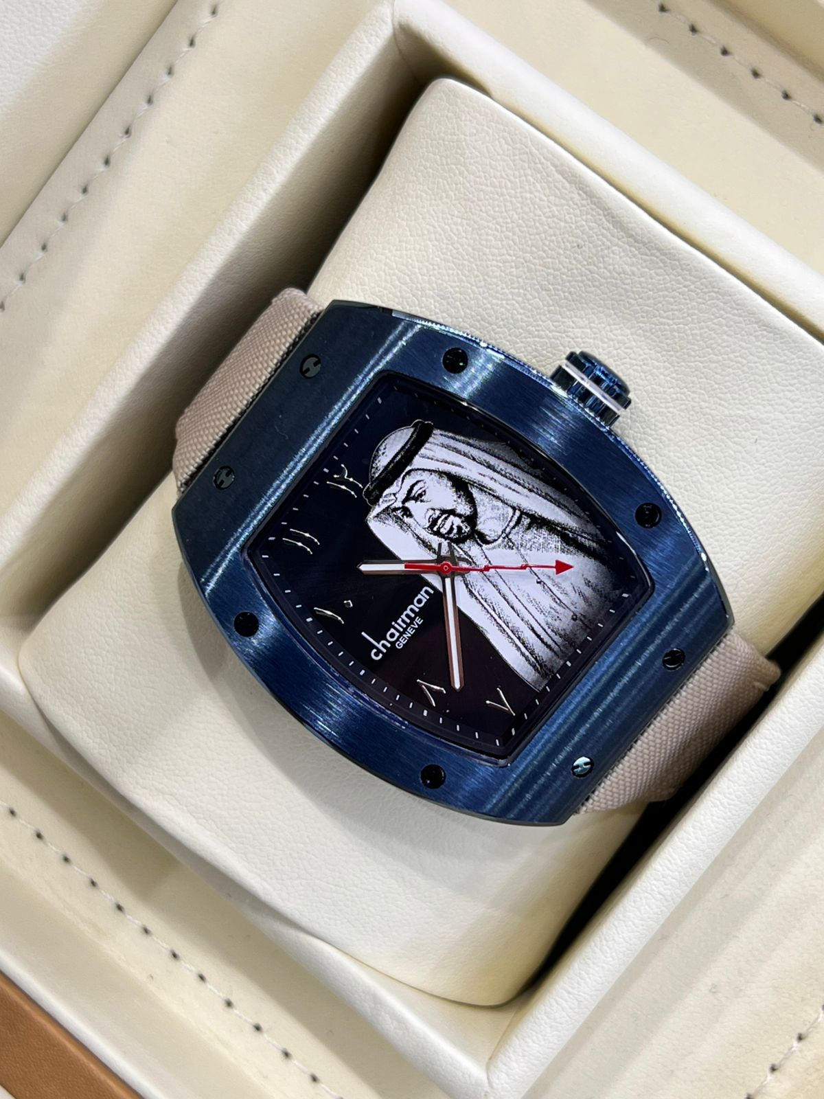 CHAIRMAN GENEVE UAE HERITAGE PORTRAIT EDITION BLUE TITANIUM FINISH WATCH