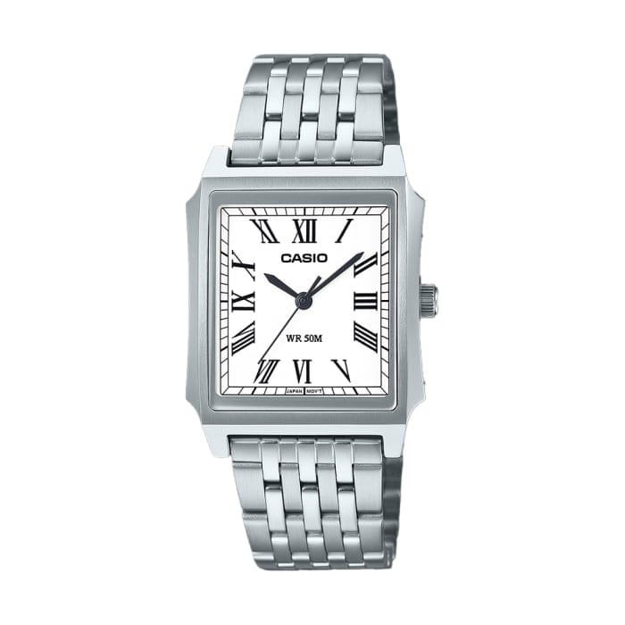 CASIO VINTAGE RECTANGULAR STAINLESS STEEL WATCH