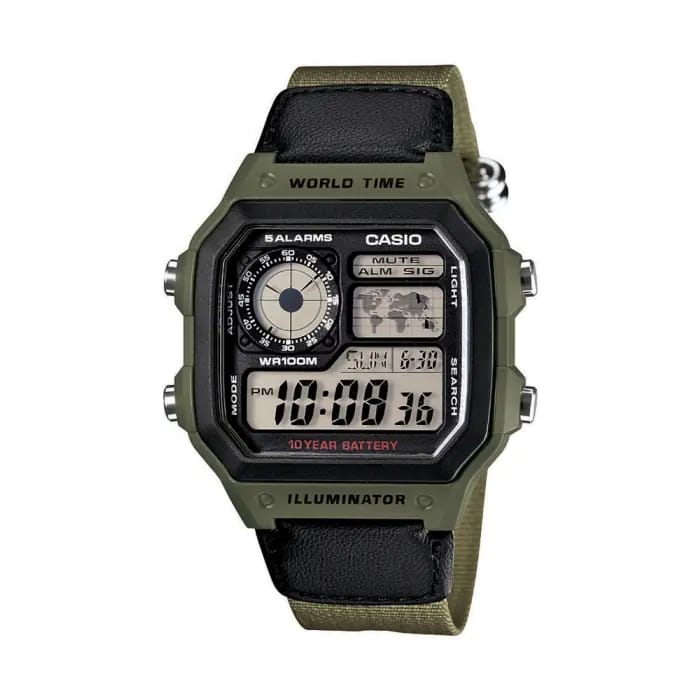 CASIO DIGITAL MEN'S WORLD TIME WATCH